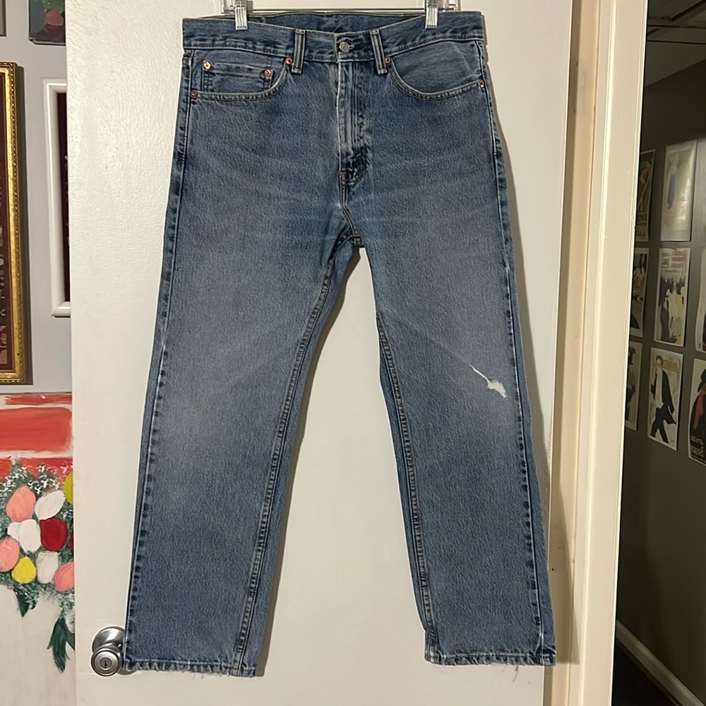 Levi’s 505 mens denim blue jeans 34 waist 29 inseam